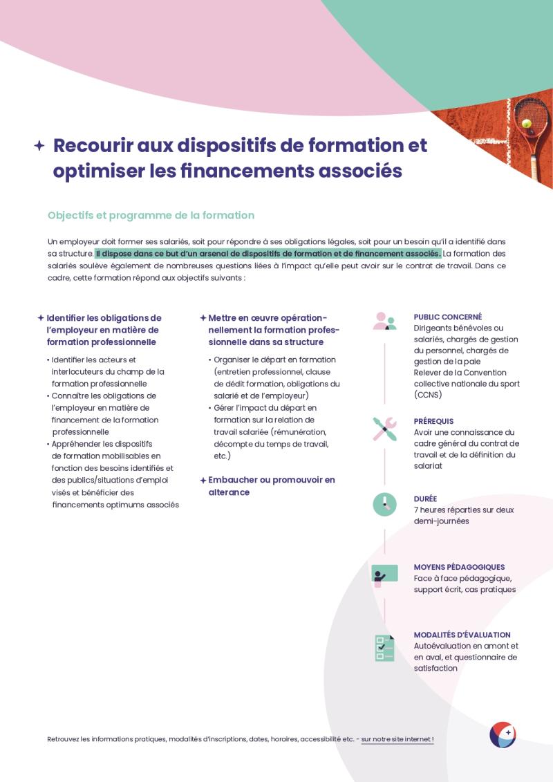 Formation Financement de la formation professionnelle 2025