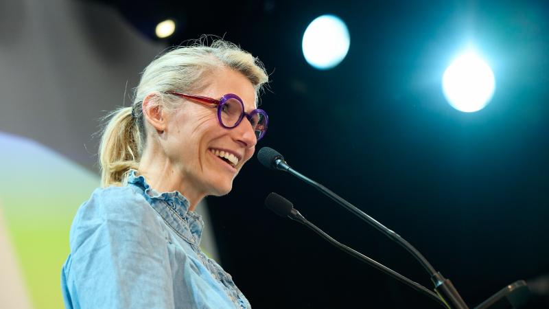 Marie BARSACQ en clôture de l'évènement de remise officielle de l'Etude
