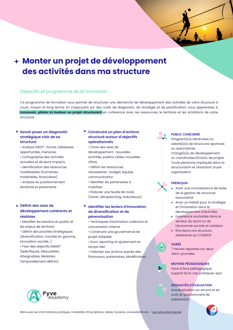 Programme monter le developpement