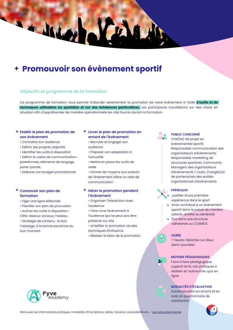 Programme événement sportif 