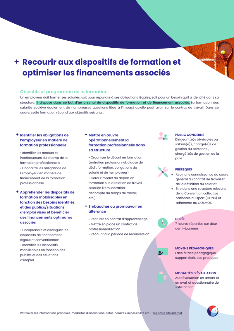 Programme formation professionnelle