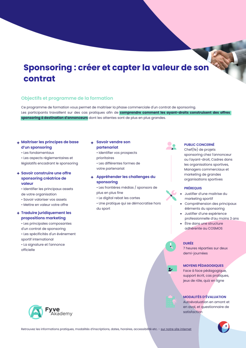 Programme sponsoring