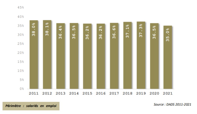féminisation de la branche