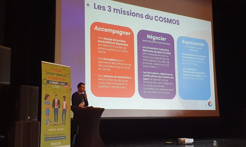 Forum Sport Emploi Formation, présentation de la structuration de la branche sport